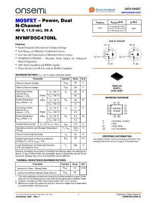NVMFD5C470NL 数据手册首页