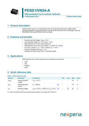 PESD1IVN24-AX datasheet cover page