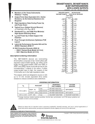 SN74ABT162827A 数据手册首页