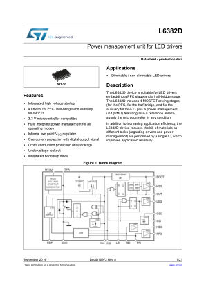 L6382D datasheet cover page