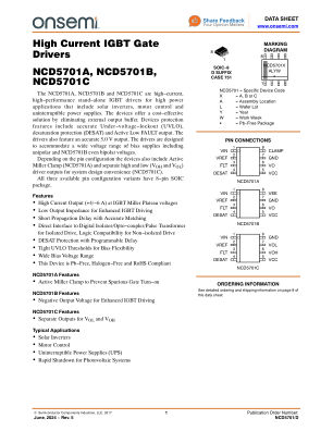 NCD5701 datasheet cover page