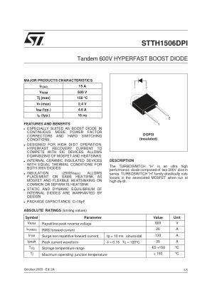 STTH1506D datasheet cover page