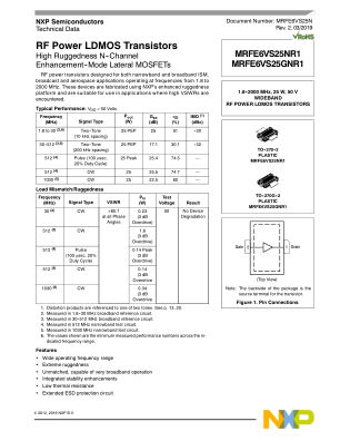 MRFE6VS25N datasheet cover page