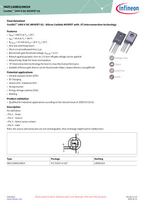 IMZC140R019M2H 数据手册首页