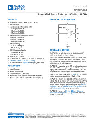 ADRF5024 数据手册首页