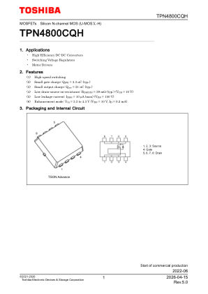 TPN4800CQH 数据手册首页