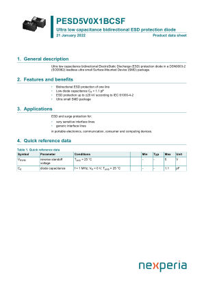 PESD5V0X1BCSFYL datasheet cover page