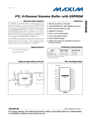 DS3508 datasheet cover page
