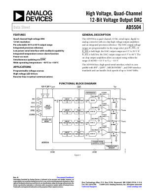 AD5504 datasheet cover page
