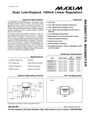 MAX8865R-MAX8866T datasheet cover page