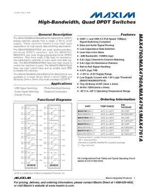 MAX4760-MAX4761A datasheet cover page