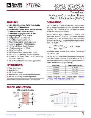 LTC6992-1-6992-2-6992-3-6992-4 datasheet cover page