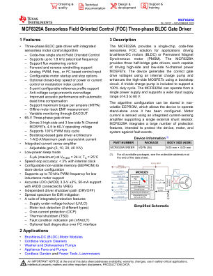 MCF8329A datasheet cover page
