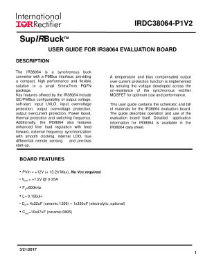 IRDC38064 datasheet cover page