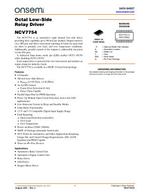 NCV7754 数据手册首页