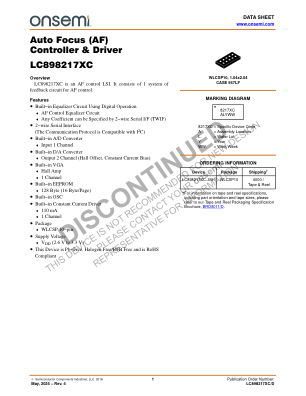 LC898217XC 数据手册首页