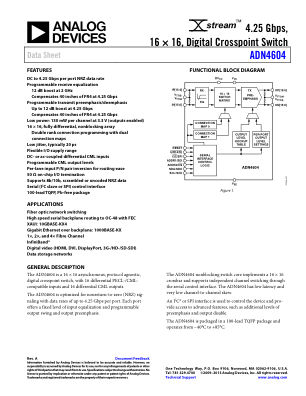 ADN4604 数据手册首页