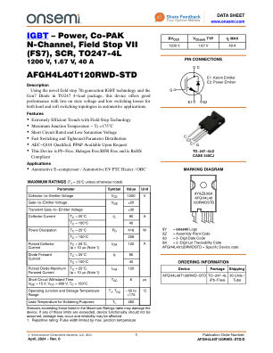 AFGH4L40T120RWD-STD 数据手册首页