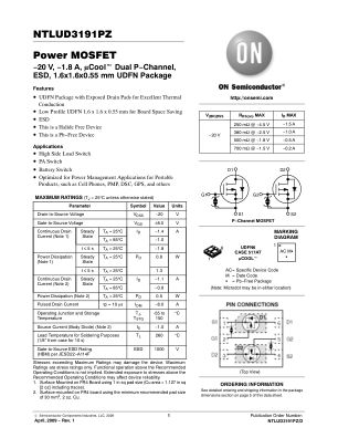 NTLUD3191PZ 数据手册首页