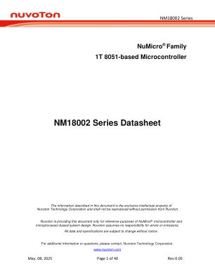 NM18002 数据手册首页