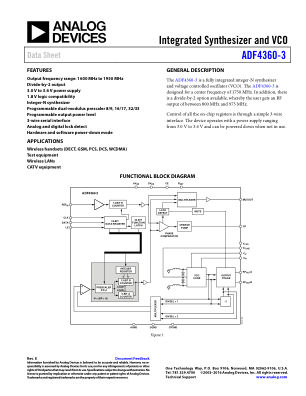 ADF4360-3 数据手册首页
