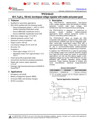 TPS7A16A-Q1 数据手册首页