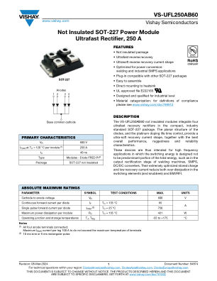 VS-UFL250AB60 datasheet cover page