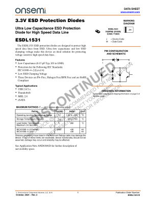 ESDL1531 datasheet cover page