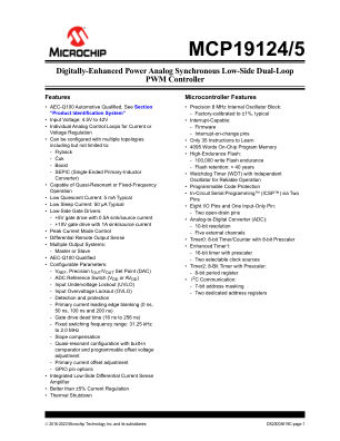 MCP19124T-E 数据手册首页