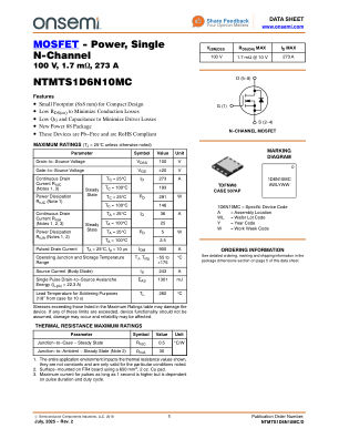 NTMTS1D6N10MC datasheet cover page