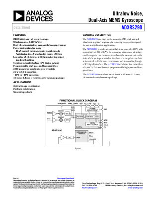 ADXRS290 datasheet cover page