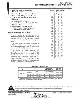 SN74CBTLV16212 数据手册首页