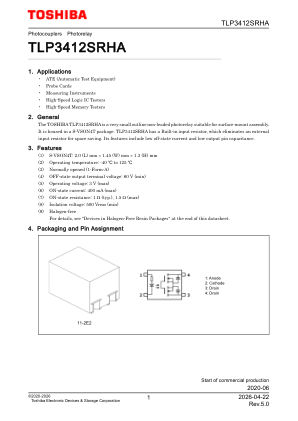 TLP3412SRHA datasheet cover page