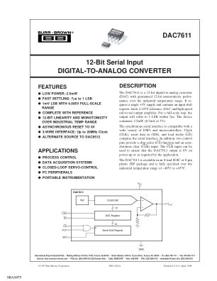 DAC7611 数据手册首页