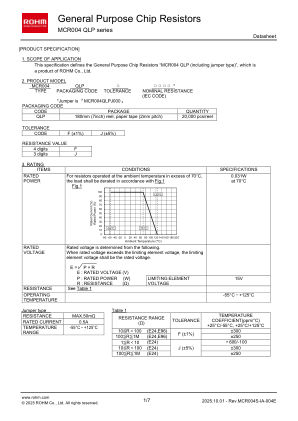 MCR004QLPJ000 数据手册首页