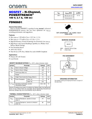 FDN8601 数据手册首页