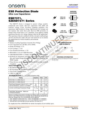 ESD7371 datasheet cover page