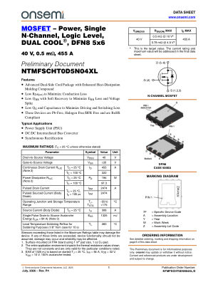 NTMFSCHT0D5N04XL 数据手册首页