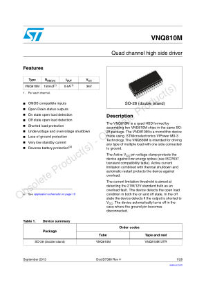 VNQ810M datasheet cover page