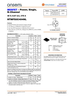 NTMFS5C404NL 数据手册首页