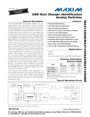 MAX14566AE-MAX14566E datasheet cover page
