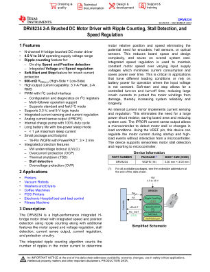 DRV8234 datasheet cover page