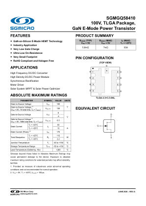 SGMGQ58410 datasheet cover page