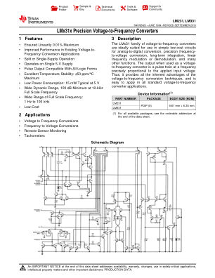 LM331 数据手册首页