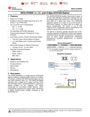 SN75LVCP600S datasheet cover page