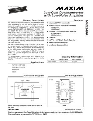 MAX2406 datasheet cover page