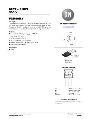 FGH50N3 datasheet cover page