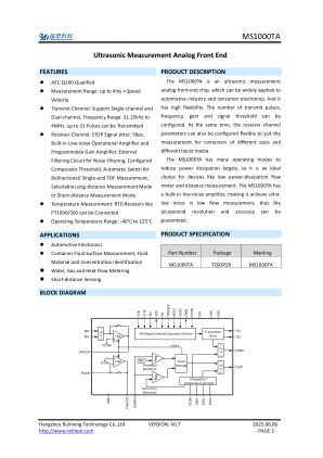 MS1000TA datasheet cover page