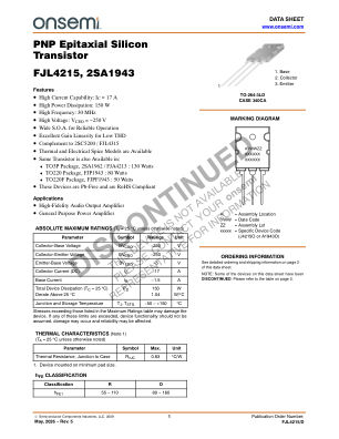 FJL4215 datasheet cover page