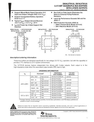 SN74LVTH125 datasheet cover page